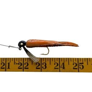 Johnson Beetle Spin Fishing Lure Orange Black Spinnerbait 3 1/2 Blade Freshwater